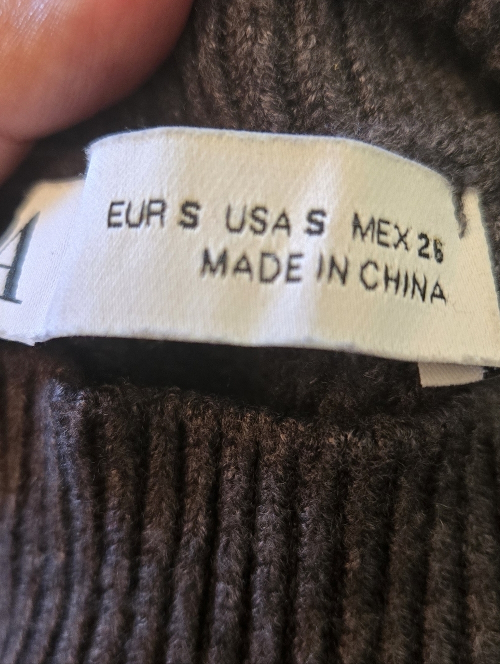Zara charcoal mock sweater S - Picture 2 of 7